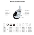 1,5/2/3inch Hartgummi -Stammstamm mit Bremse mit Bremsen