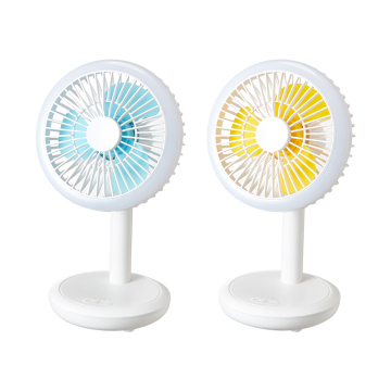 Portable USB Fan with LED Light and Rechargeable Lithium Battery