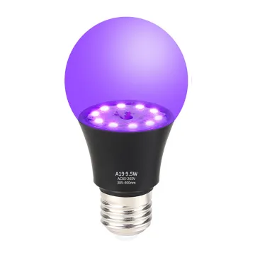 9W LED Blacklight Bulbs - A19 E26 UVA 385-400nm for Party, Halloween, and Painting