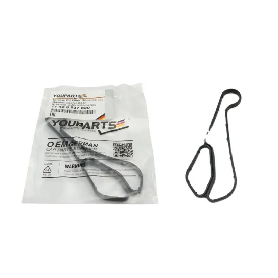 YouParts 11428637820 Engine Oil Filter Housing Gasket - Compatible with BMW N52 N54 N55 (11427525335)