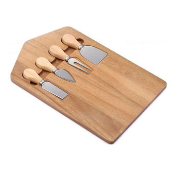 Home Use 5pcs Wood Cheese Board Set with Cutting Serving Board and Tools