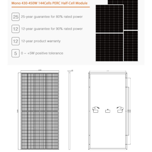 5bb Half-Cut Monocrystalline Solar Panel