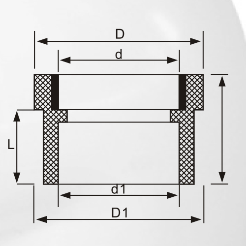 DIN PN10 محول المياه Upvc أنثى الأبيض