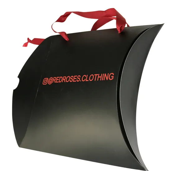 Attractive Design Red Ribbon Pillow Paper Box