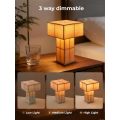 Handmade Rechargeable Ambient Nightstand Lamp Yellow Shade