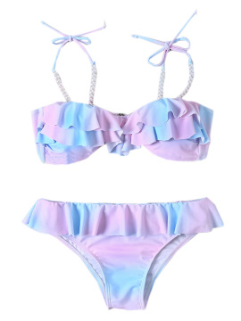 Fashion Women Spaghetti Strap Bikini Sets Lady Sexy Shadow Two Pieces Swimwear