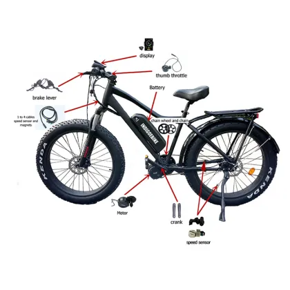 C18 Bafang 36V 350W Mid Drive Motor Kit with 17.4Ah Samsung Batteries