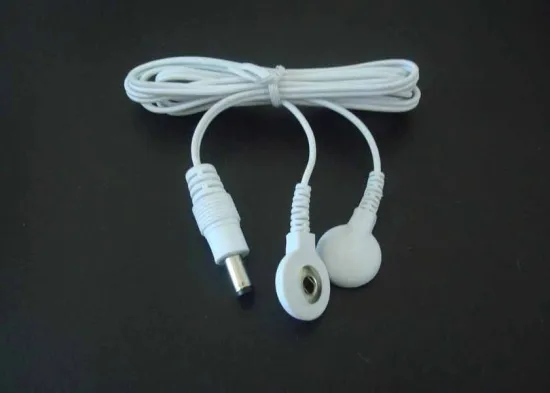 Two Snaps Tens Electrodes Wire /tens Unit Cable With Tuning Fork Plug, Tens Lead Wires