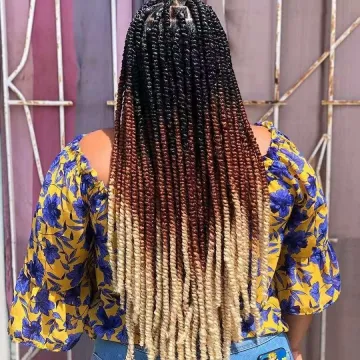 AliLeader 22inch 32strands Ombre Free Tress Water Wave Crochet Hair Passion Twist Hair Synthetic Crochet Braid Hair Extension
