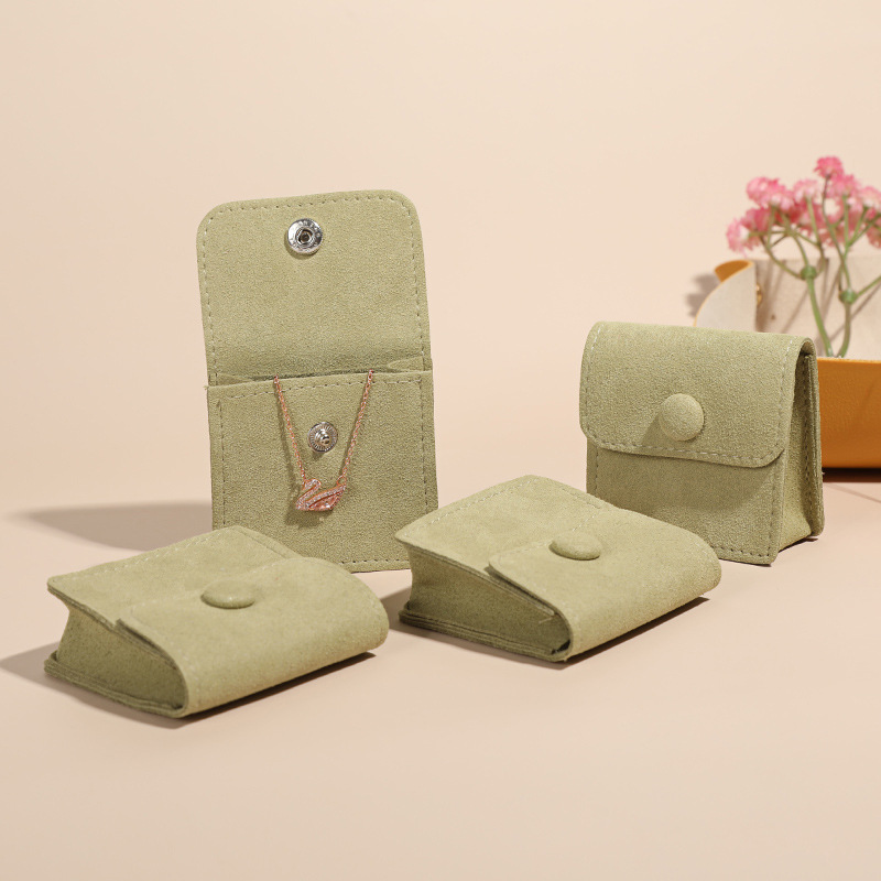 Mini Snap Button Cloth Bag for Jewelry Storage