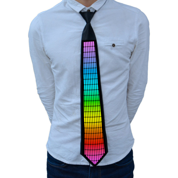 Rainbow LED Light -up Ties - Decorazioni per feste maschili alla moda