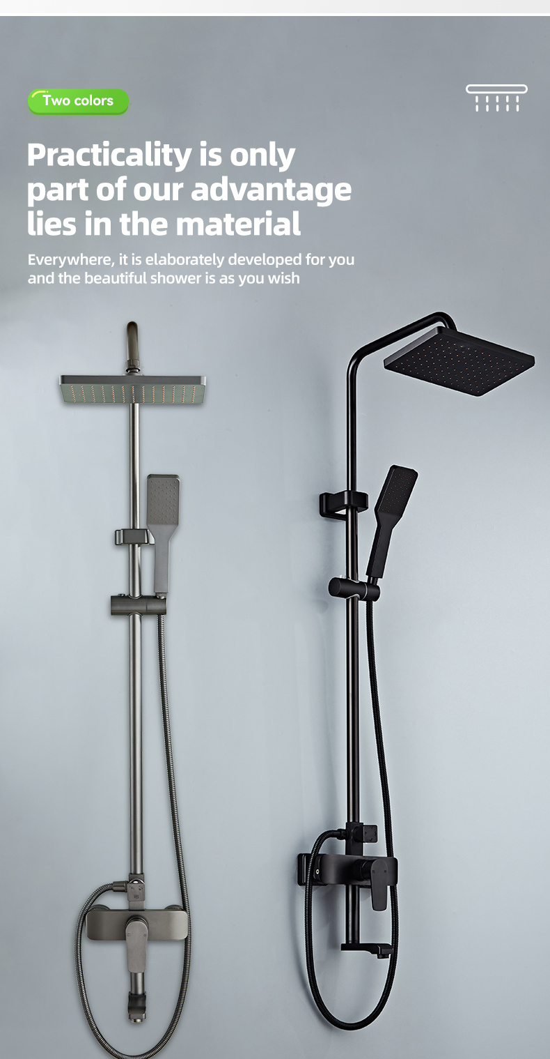 different colours of shower mixer