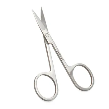 Stainless Steel Eyebrow Scissors Face Hair Removal Nose Trimmer With Sharp Head Professional Small Makeup Scissors Beauty Tool