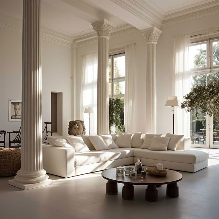 European style Roman columns