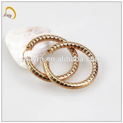 fashion rose gold plating stainless steel jewelry earing indian jewellery
