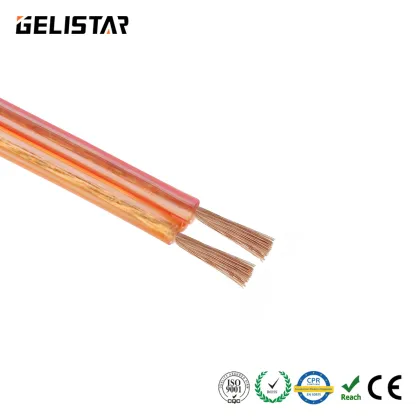 Royal Knight 300# Transparent Speaker Cable - 2 Core Audio Video Wire