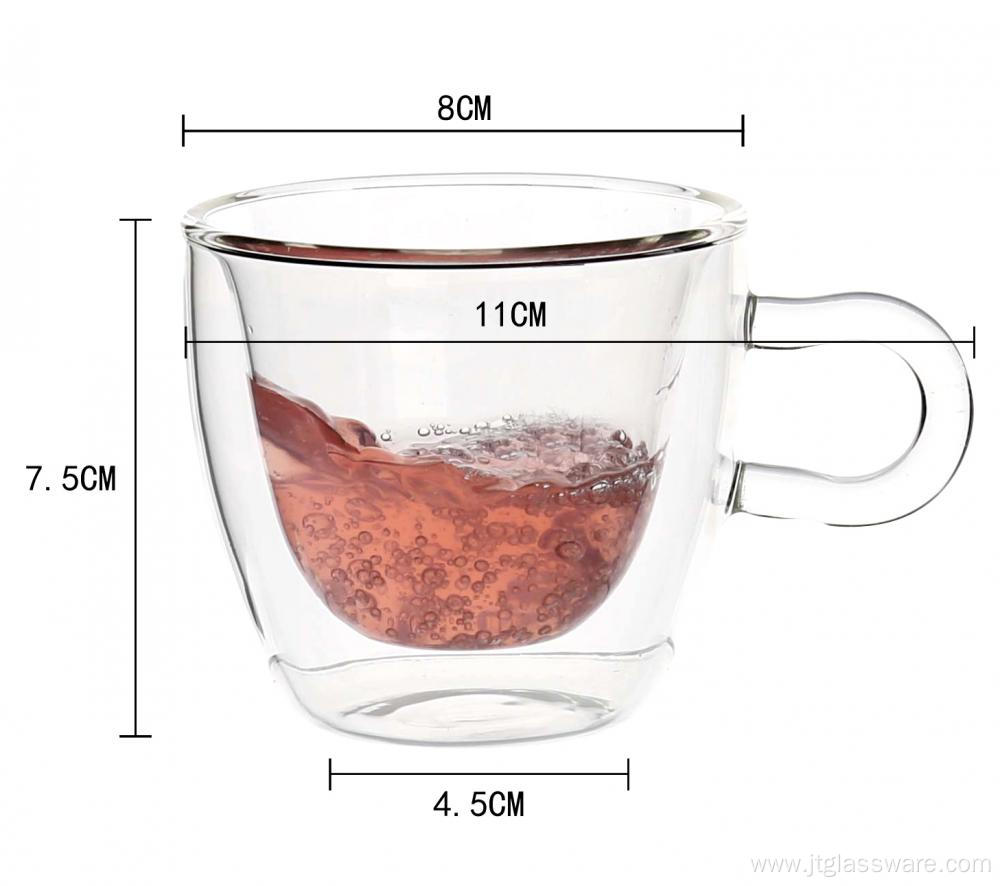 Hot Sale Handle Glass Coffee Mugs Iced Tea