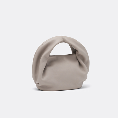 Bolso de monedera de cuero gris elegante bolso versátil