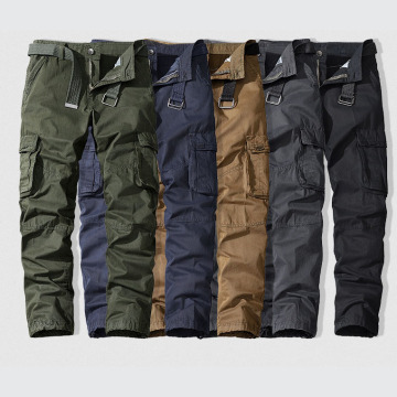 Cotton Loose Straight Leg Multi-pocket Cargo Pants Wholesale