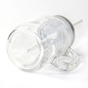 High Quality 15 oz Clear Glass Sublimation Mugs with Straws - Wholesale Blanks