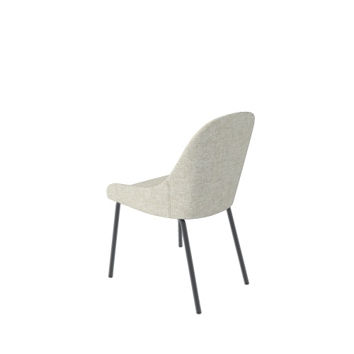 silla de comedor tapizada de café clásico