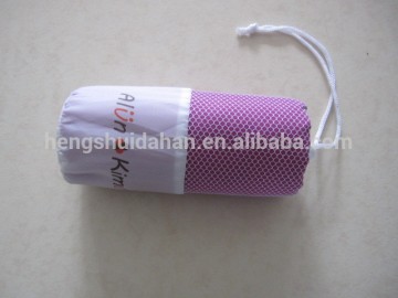 70% polyester 30% polyamide microfiber towel with pouch mesh bag