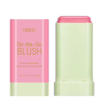 Stick blusher cremoso morbido rotativo portatile - labbro e guancia a doppio uso