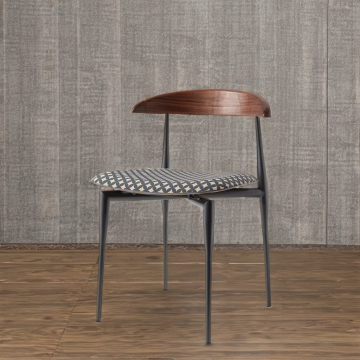 Nordic White Modern Wooden Dining Chair with Velvet Fabric for Elegant Hall Villa