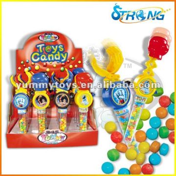 Robot boxing hand toy with candy