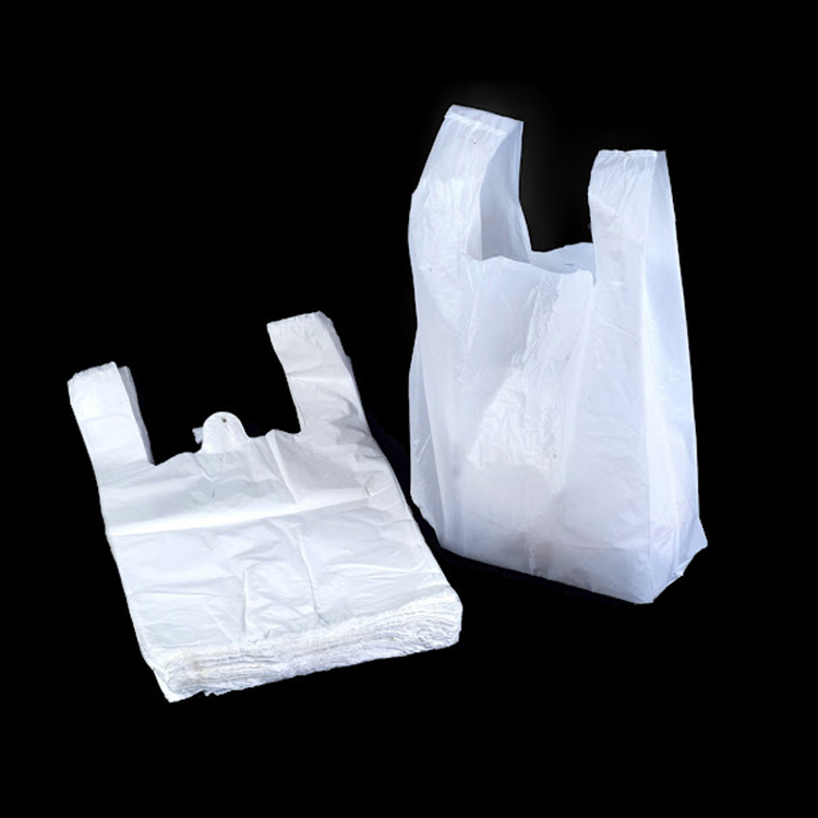 0.8nil 1mil 2mil Strong Thick Embossed Carrier Produce Plastic Grocery T Shirt Packaging Shopping Bag