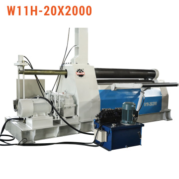 W11H-20X2000 CNC 3 롤러 유압 플레이트 롤링 머신