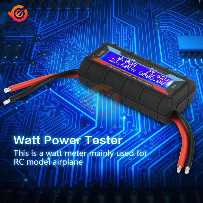 Digital LCD 130A 60V Wireless Battery Tester Watt Meter Power Volt Amp Monitor Analyzer for RC model airplane