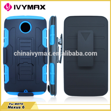 3 in 1 super robot holster combo case for motorola nexus 6