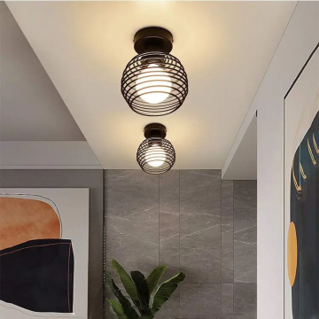 Vintage Iron E27 LED Ceiling Lights for Corridor Aisle Interior