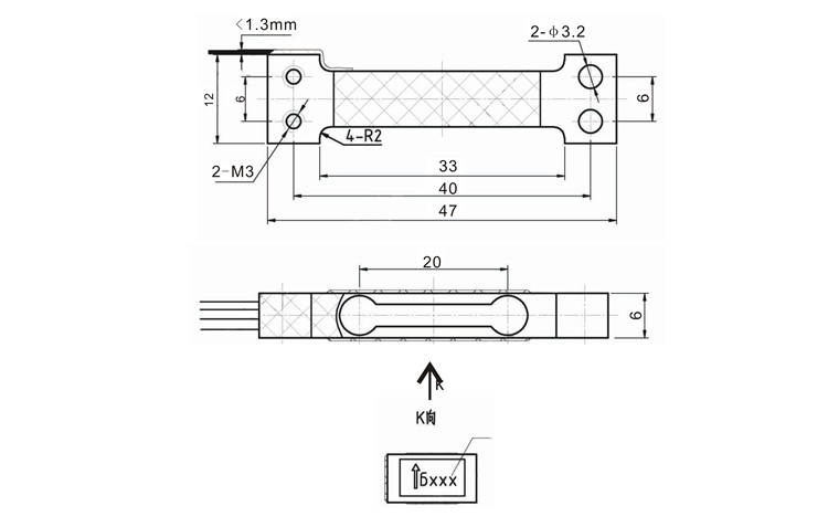 GML632 load cell drawing