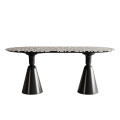 wabi-sabiアンティーク楕円形の繊細なダイニングテーブル