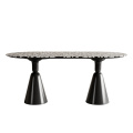 Fantastic New Design Dining Room Furniture Wabi-sabi Antique Oval Delicate Dining Tables Factory