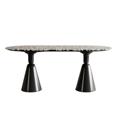 Fantastic New Design Dining Room Furniture Wabi-sabi Antique Oval Delicate Dining Tables Factory