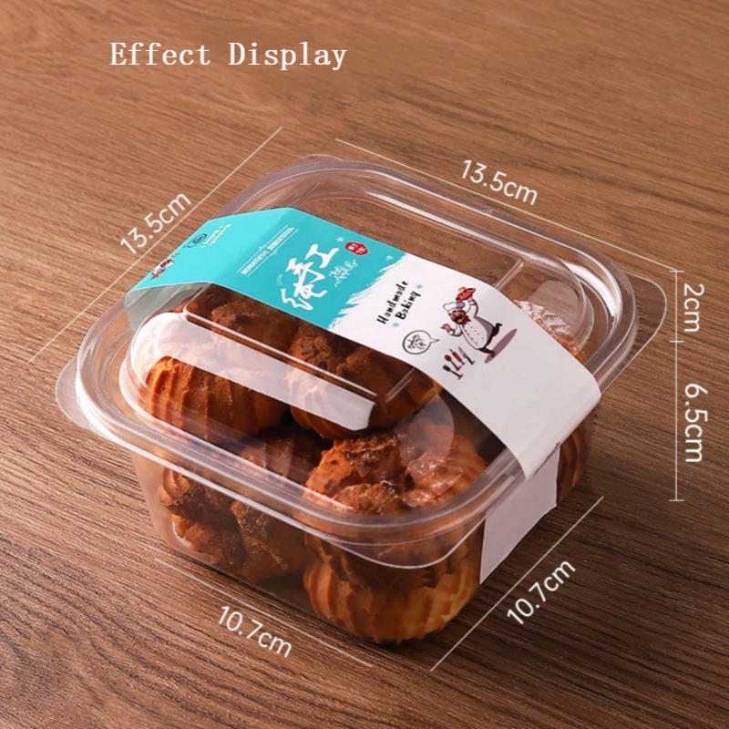 Einweg -Transparent -Bäckerei Tiramisu Takeaway Container