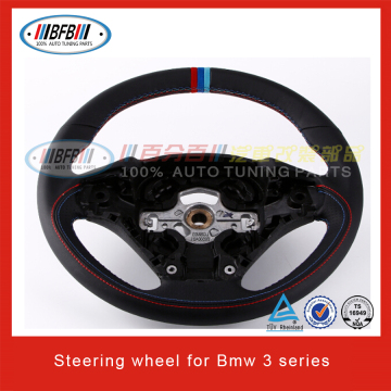 full black leather with hole steering wheel for Bmw 3 series Deluxe model A style
