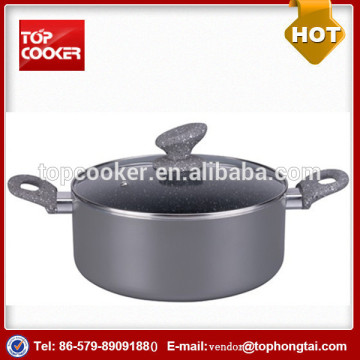 Press Aluminium Marble Coating Casserole Hot Pot