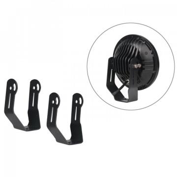 Black Powder Coated Metal Round Light Clamp Holder