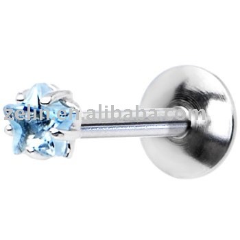 16G 316L steel internally threaded labret studs body piercing jewelry