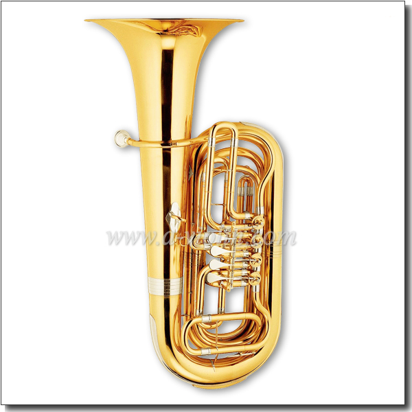 Bb Key Gold Lacquer 4 Valves Rotary Brass Tuba (TU9911)