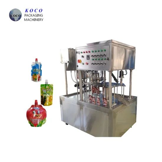 KOCO Water Pouch Packing Machine for Liquid Juice Plastic Bag Doypack Spout Pouch Filling