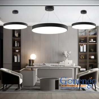 Seamless Connection Circle Solid Round Light Office LED Lights Recessed Linear Lighting