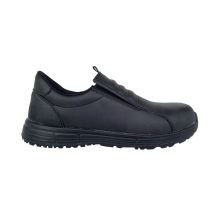 Aktibong hakbang na Black Microfiber Safety Shoes