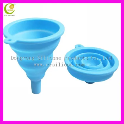 Round Cooking Funnel Wine Hopper Silicone Custom Color Cooking Funnel