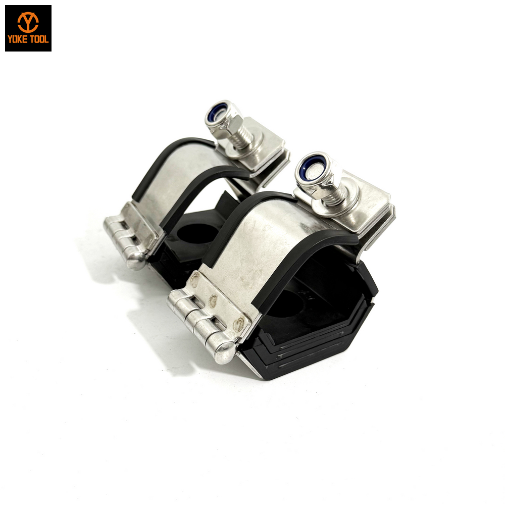 Кабельные скобы из нержавеющей стали с трилистником IEC 61914 для защиты от короткого замыкания с болтами и гайками