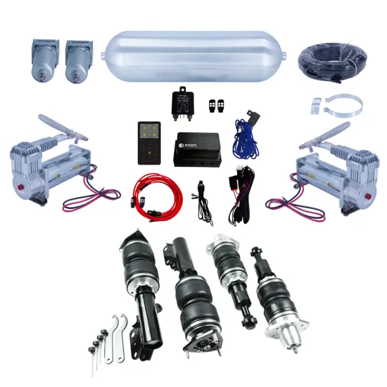 Universal Air Ride Suspension Kit with Air Tank, Compressor, and Electronic Controller